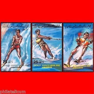 LIBYA   1984 Water skiing Wasserski Ski Nautique (MNH)
