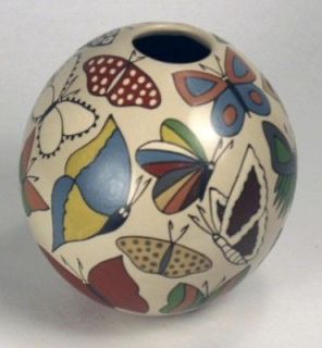Mata Ortiz Pottery by Maribel Lopez   Butterflies