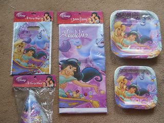 JASMINE FROM ALADDIN PARTY PACK INCLUDING HATS, PLATES,LOOT BAGS 