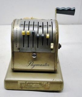 Vintage Paymaster S 600 Payroll Check Writing Embossing Machine