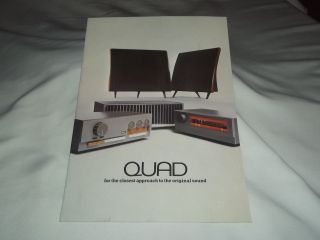 QUAD Amplifier Preamp Tuner Audio Catalogue X Rare ORIGINAL