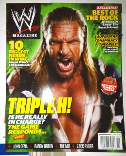 WWE Magazine November 2011 Triple H + Cena Orton Miz Ryder WWF