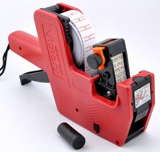   MX 5500 8 Digits Price Labeller Tag Label Gun + 1 Ink V 5500 RED