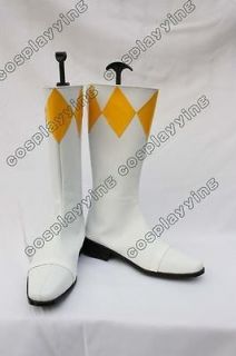 Power Ranger Yellow Costume Cosplay Shoes Boots Custom Made