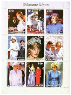 Princess Diana on Stamps, Mint Sheet of 9 Stamps 9503