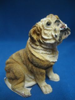 English Bulldog Puppy Dog Stone Resin Figurine Statue Enesco 