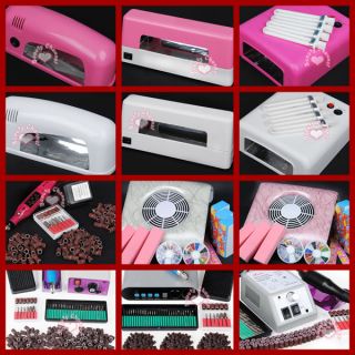 UV CURING LAMP Electric Drill 36 Bits DRYER BULB LIGHT Manicure Nail 