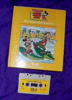   Journey Hardback Book & Tape, Talking Mickey Mouse Goofy, RARE