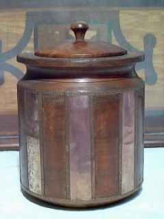 hand crafted antique mission arts crafts tea caddy canister tobacco 