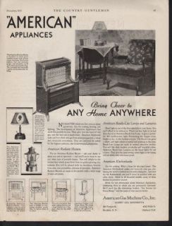 FA 1931 AMERICAN GAS HOUSE APPLIANCE HEATER LAMP LANTERN