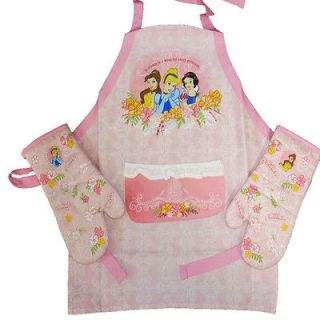 12201 Disney Princess Song 3pc Apron and Oven Mitts Set