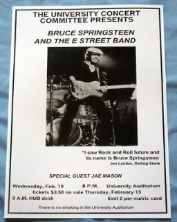   Springsteen & the E Street Band Concert Poster   Penn State University