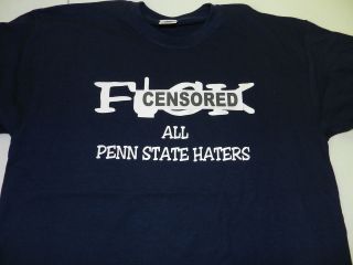   Penn State T Shirt Tee F@#* All Joe Pa Nittany Lions Navy White