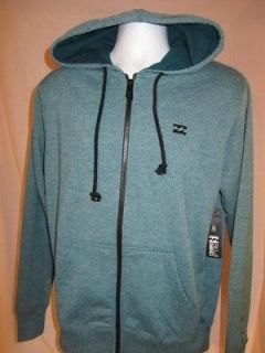 Mens new Billabong zip up hoodie size medium Emerald nwt