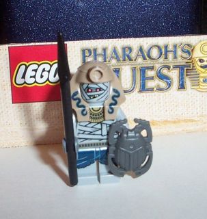 LEGO PHARAOHS QUEST MINI FIGURE EQYPTIAN MUMMY WITH SCARAB BEETLE 
