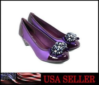 FOREVER New Blink Flower Lady Pump Purple Women High Heel Shoes Size 6 