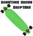 CUSTOM MAPLE LONGBOARD Skateboard DOWNTOWN BROWN 36 Drop Through 