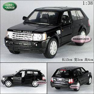 New Landrover Range Rover Sport 138 Alloy Diecast Model Car Black 