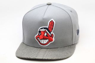 New Era Cleveland Indians Snake Skin Strapback Hat Limited Edition 