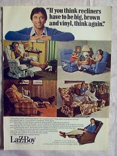 1977 Magazine Advertisement Page La Z Boy Recliners Chairs Vintage Ad