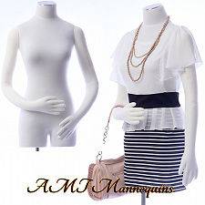   dress form flexiable pinnable arms hands white body torso  RB