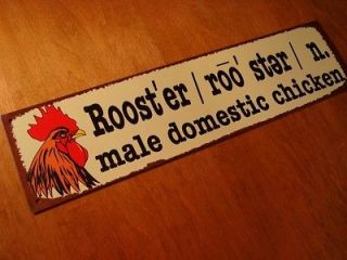 RED ROOSTER Chicken Hen Country Primitive Kitchen Farm Ranch Home 