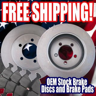 Front and Rear Kit Blank OE Replacement Brake Rotors & Pads w/ Akebono 