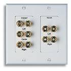   HTWP HOME THEATER WALL PLATE 10 CONNECTORS FOR 5 SPEAKERS NEW