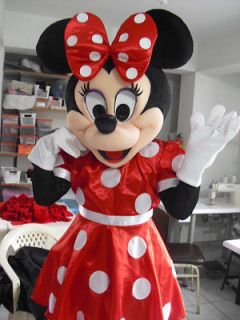   Girl Minnie Red Dress White Dots Mascot Costume Character Party