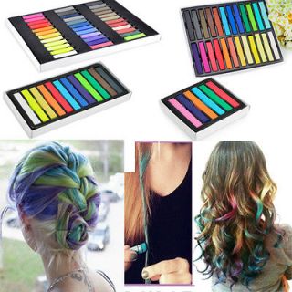 12/24/36 Colors Non toxic Temporary Hair Chalk Dye Soft Pastels 