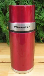   Coffee Metallic Red Steel Thermos 16 Ounce Travel Mug Barista Tea Cup