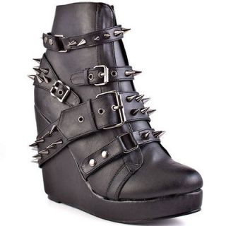 ABBEY DAWN NEW 109 STUDDED WEDGE BOOTIE SIZE 9 USA