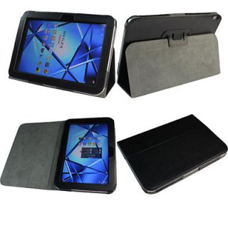   Folio Stand Leather Case Cover For 10.1 Toshiba Regza AT500 Tablet