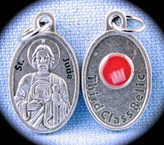 CATHOLIC ITALY St Jude 3rd Class Relic Medal + Pouch 100% SATISFACTION 