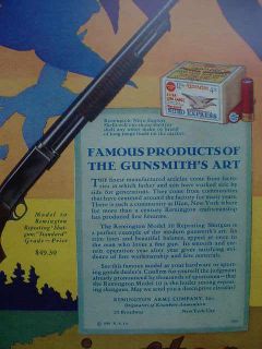 1929 Remington Model 10 Repeating Shotgun Color Poster