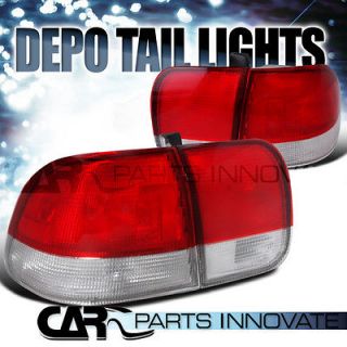   TAIL LIGHTS BRAKE STOP REAR LAMP RED CLEAR (Fits 1998 Honda Civic