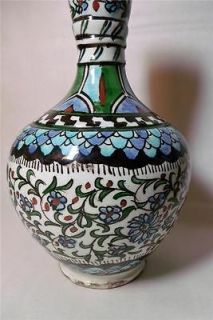 vintage LARGE Persian Middle Eastern VASE Islamic pottery bottle 