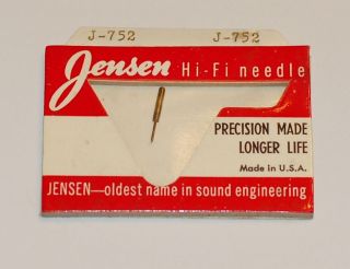 1x Vintage Jensen J 752 Hi Fi Phonograph Record Needle