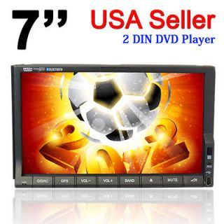    In Dash Car 7 2 DIN CD DVD Stereo Player Touch screen panel