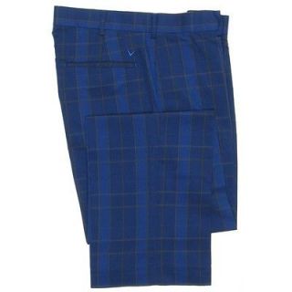 Callaway Golf Flat Front Peached Twill Plaid Pant (42 x 30) Surf The 