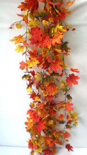 5x Lifelike Encryption Red Maple Leaf IVY Artificial silk plants (Real 