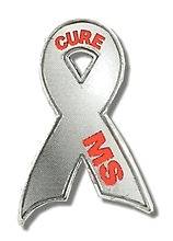 Cure MS Multiple Sclerosis Awareness Ribbon Pin Tac NIB