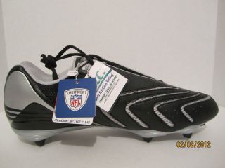 NFL Reebok FGT Cleats The Pump #702 Black & Silver ♥ New Without 