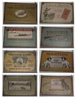 Vintage Looking Mini Sign Ornaments Board/Print/Wi​re