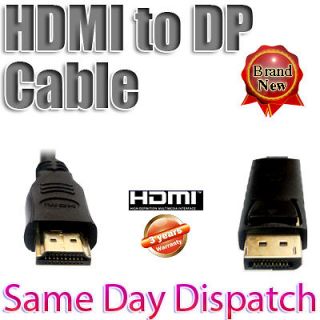   Display Port DP to HDMI HD TV PC LCD Laptop Cable Lead 1M 1.5M 2M 3M