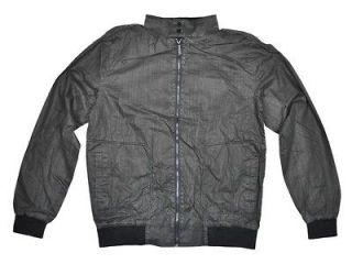 New Mens NIXON Light Jacket Coat Faded Black Heather Zip Derby Watch