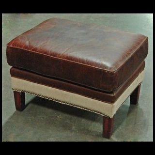   ottoman vintage brown cigar leather go with any cigar sofa or chair
