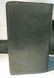 Genuine Leather Checkbook Cover Holder BLACK Leather Duplicate Checks 