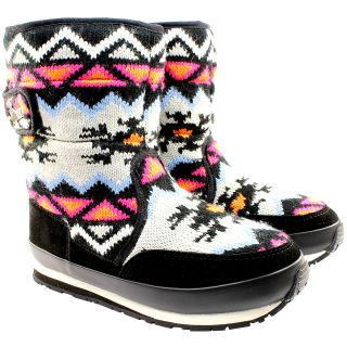 WOMENS RUBBER DUCK SNOWJOGGERS CLASSIC KNITTED WINTER SNOW BOOTS 