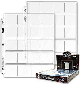 FIFTY (50) BCW Pro 20 Pocket Pages for 2X2 Coin Flips NEW